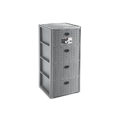 [8003507303065] CASSETTIERA ELEGANCE 4 SLIM GRIGIO