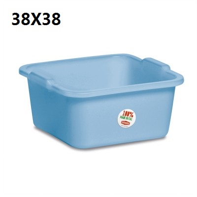 [8003507663800] BACINELLA QUADRA PE CM 38 AZZURRO