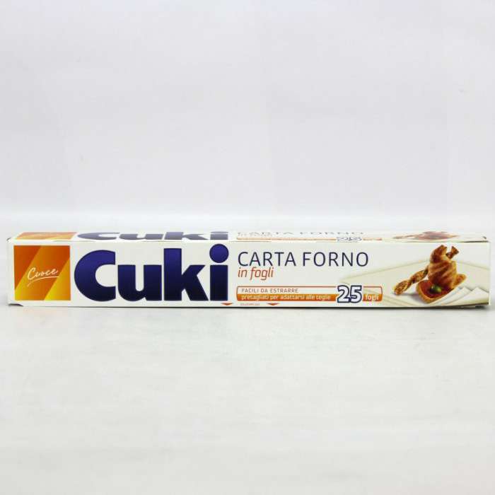 [8003980130455] CUKI CARTA FORNO 25 FOGLI PRETAGLIATI