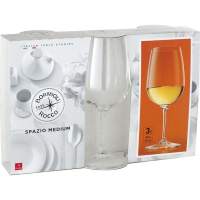 [8004360083231] BORMIOLI SET 3 CALICI MEDIUM PER VINO BIANCO 420CC