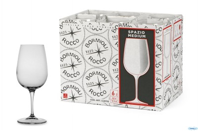 [8004360086416] BORMIOLI SET 6 CALICI MEDIUM PER VINO BIANCO 400CC
