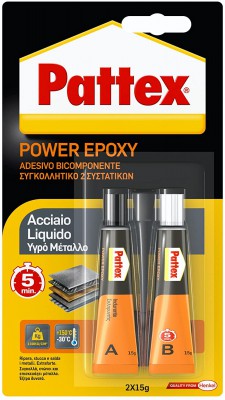 [8004630882717] PATTEX POWER ACCIAIO LIQUIDO INDUR 15G+5MIN 15G
