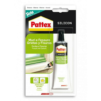 [8004630893706] PATTEX SIGILLANTE ACRILICO MURI FESSURE BIANC 50ML