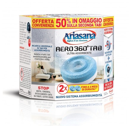 [8004630914807] ARIASANA AERO 360° RIC.TAB 2X450GR INODORE