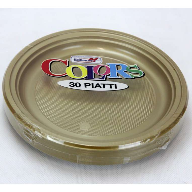 [8005090001991] DOPLA ORO PIATTI PIANI 30PZ D.23 RIGIDISSIMI