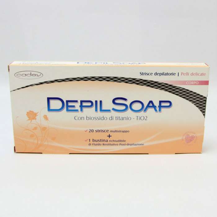 [8005283014074] DEPILSOAP STRISCE CORPO 20 PZ TITANIO