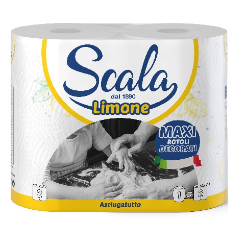 [8005495467552] SCALA CARTA CUCINA 2 ROTOLI LIMONE