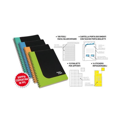 [8007758165199] QUADERNO BUSINESS CLASS C/SPIRALE A4 RIGO Q