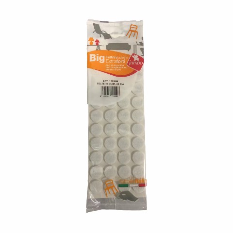 [8008154104003] FELTRINI AUTOADESIVI 44PZ 20MM BIANCO