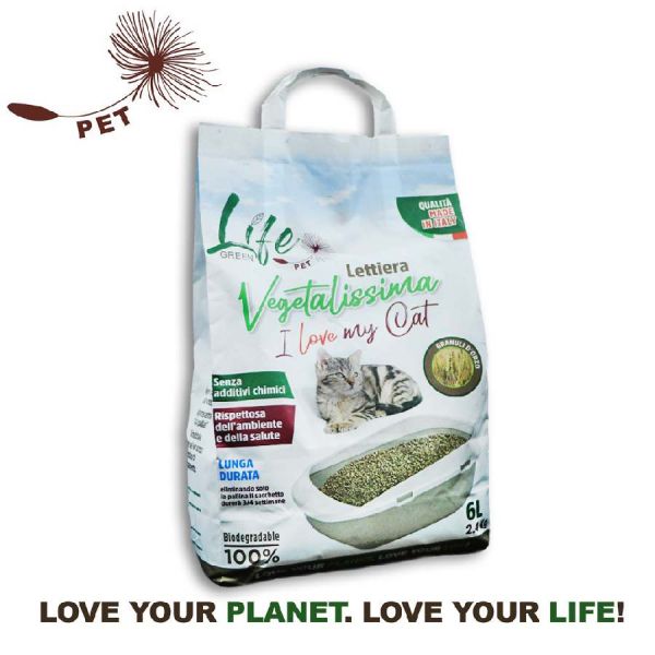[8008240312176] LETTIERA PER GATTI NATURALE ORZO BIO 6LT