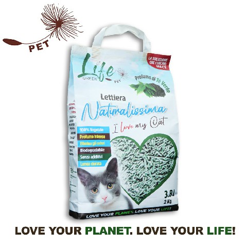 [8008240312299] LETTIERA PER GATTI PROFUMO TE VERDE 3.8LT