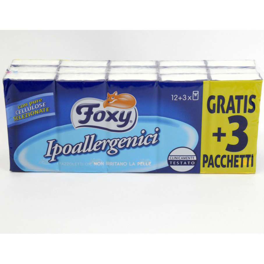 [8008260104041] FOXY FAZZOLETTI IPOALLERGENICO P12+3