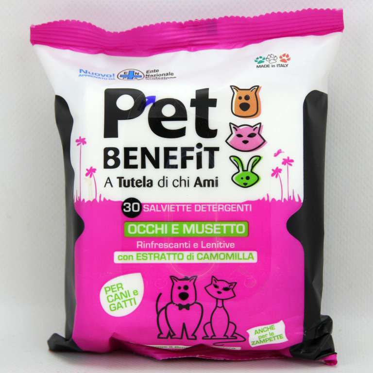 [8009432009737] PET BENEFIT SALVIETTINE OCCHI MUSETTO 30PZ