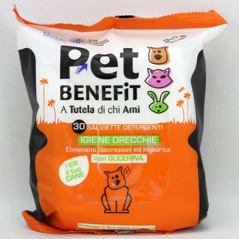 [8009432009751] PET BENEFIT SALVIETTINE ORECCHIE 30PZ