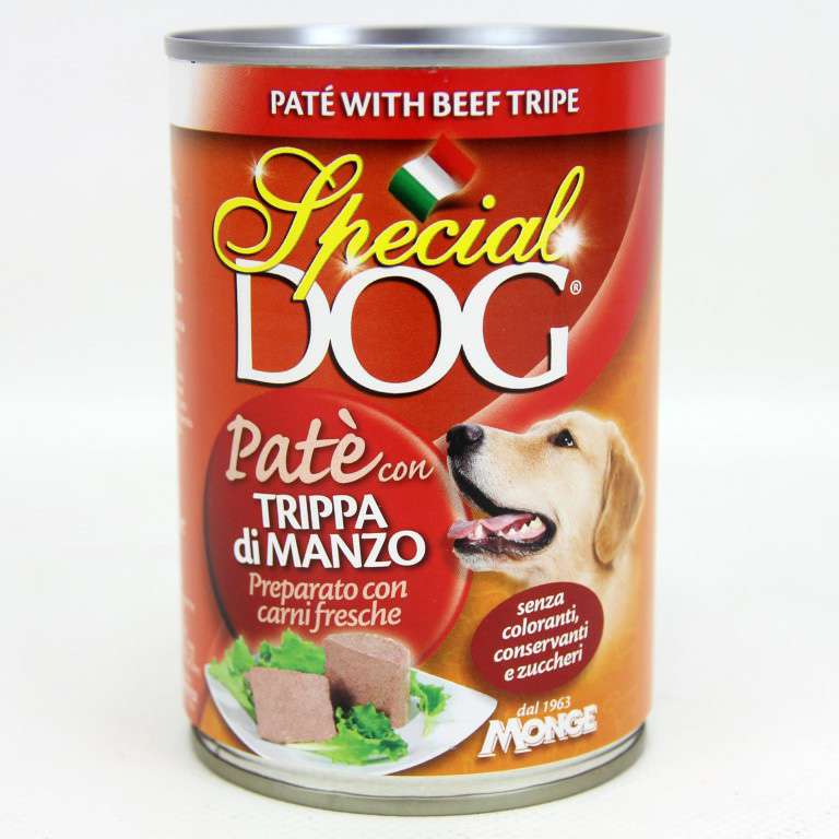 [8009470000116] SPECIAL DOG PATE  CANE GR.400 TRIPPA MANZO