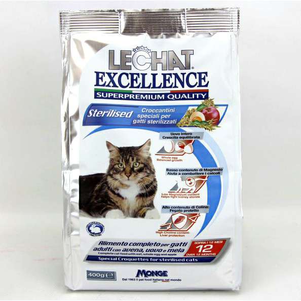 [8009470060097] LECHAT CAT EXCELLENCE GATTO 400GR STERILIZZATO POL